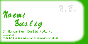 noemi buslig business card